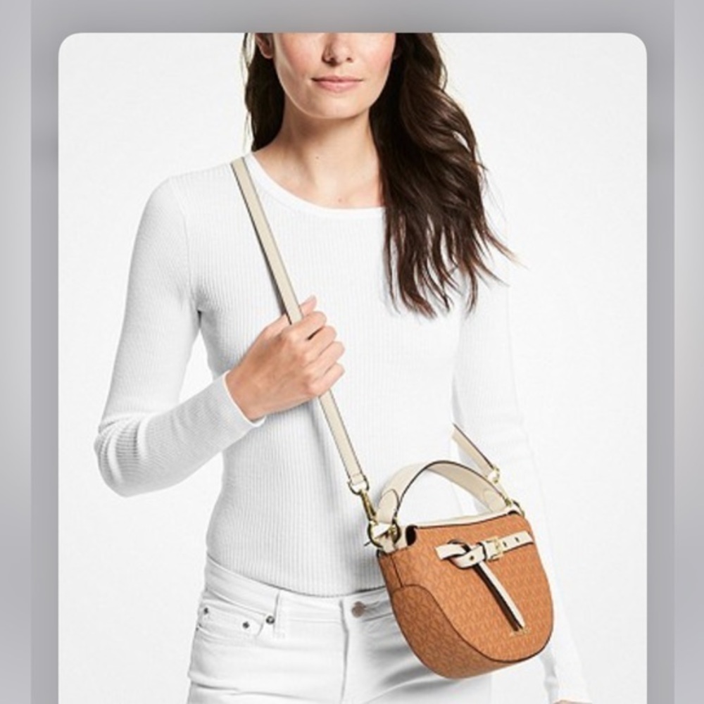 New Michael Kors Emilia Medium Logo Shoulder Bag - Picture 5 of 17